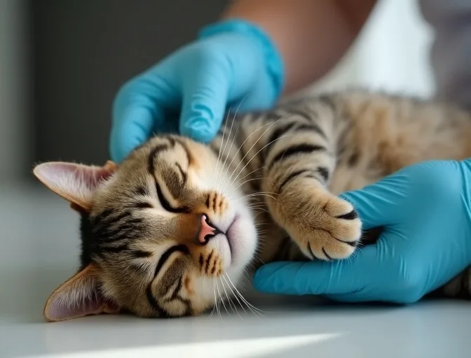 Specialist carefully handling a deceased cat with dignity in Lower Plenty
